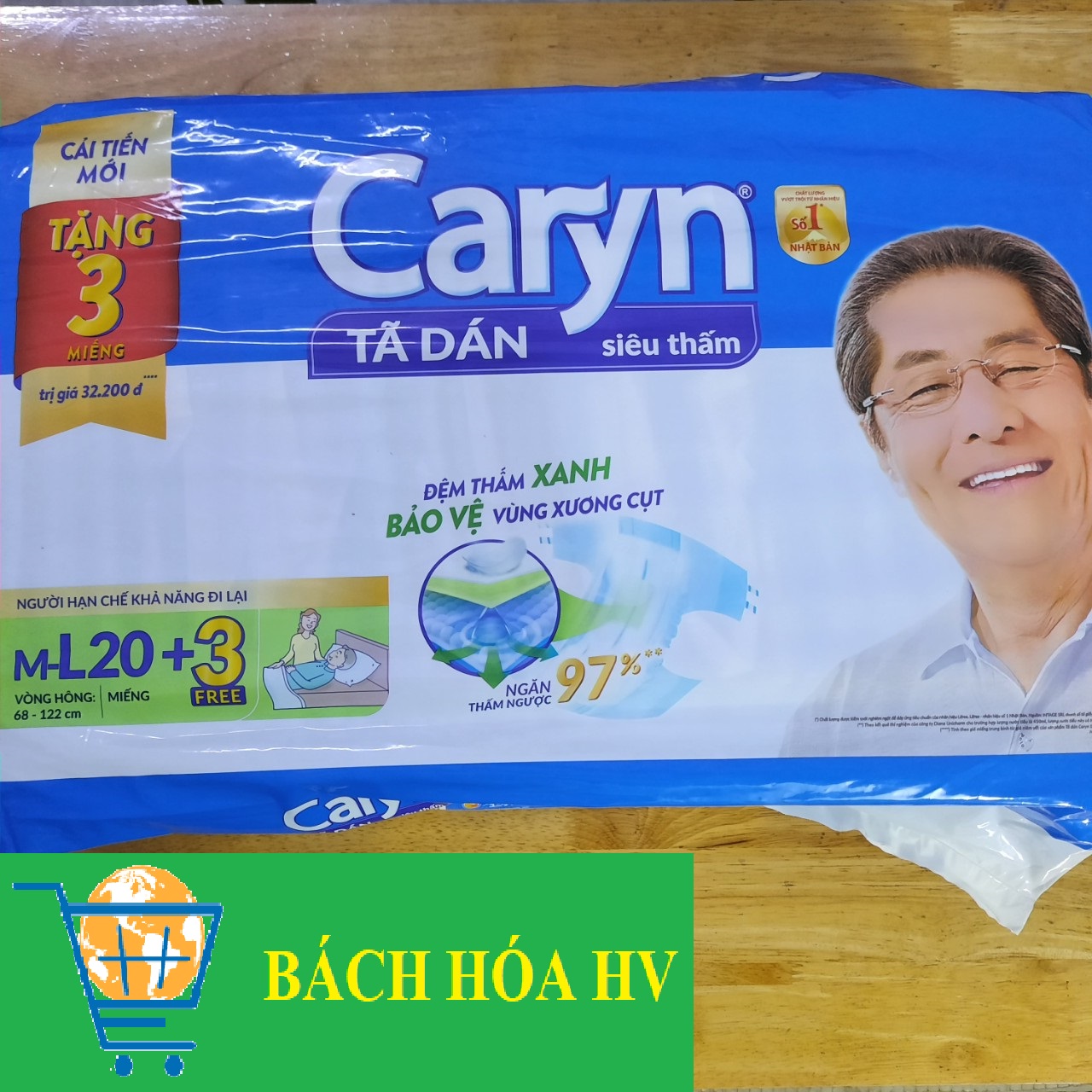Tã Caryn người già M/L 20 + 3 (miếng) - BACH HOA HV