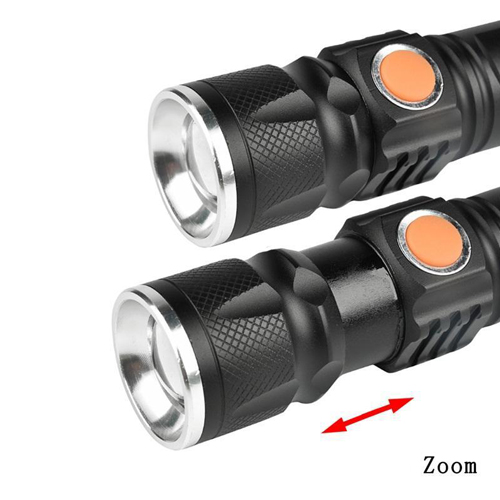 Đèn Pin LED Mini Zoom Cổng Sạc USB