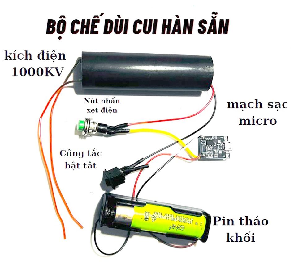 Bộ chế dùi điện hàn sẵn , Module Tăng Áp 400-1000KV (Máy Đánh Lửa)