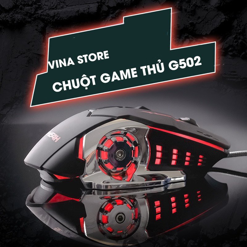 Chuột game thủ detek G502 cực bền thiết kế độc lạ có LED nhiều màu