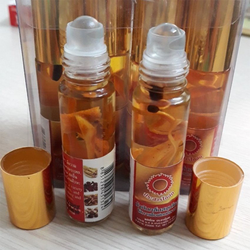Combo 12 Dầu Nhân Sâm đỏ Green Herb Thái Lan