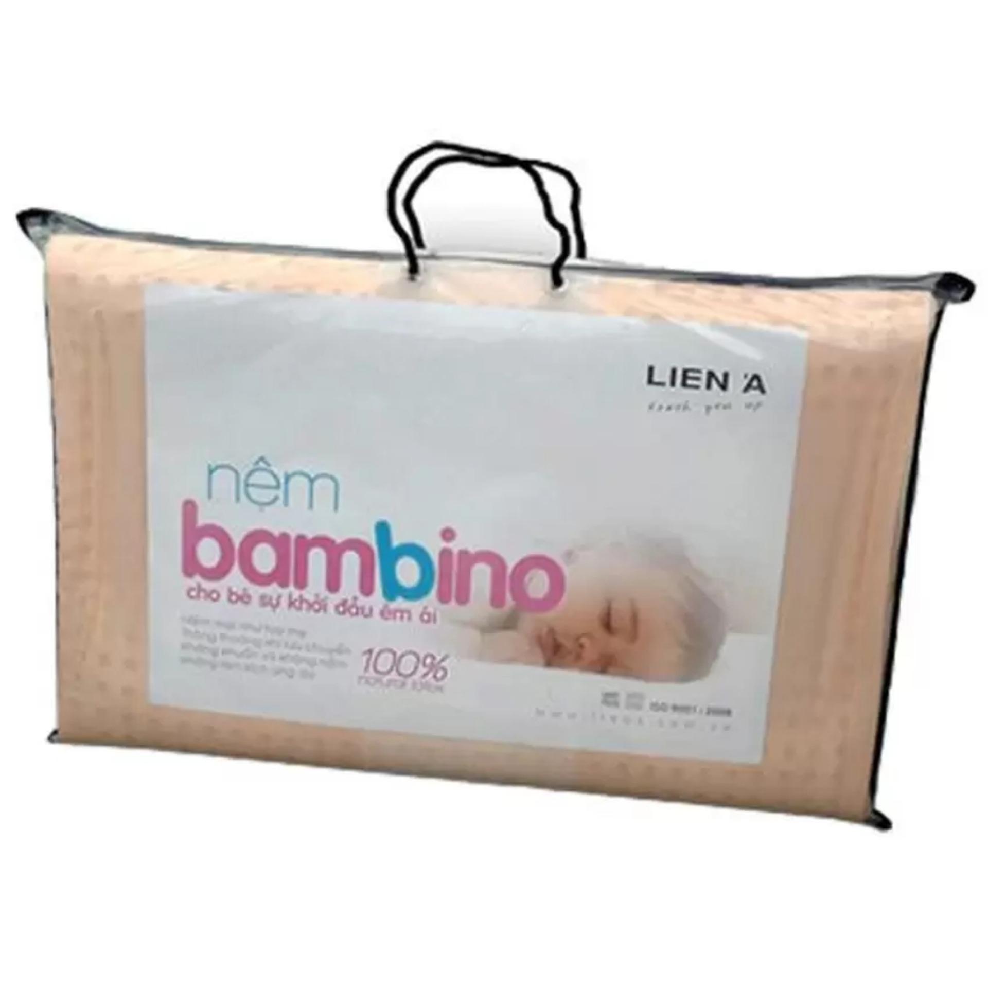 Nệm cao su em bé liên á bambino - nệm nằm nôi cũi 60x120 x 2cm