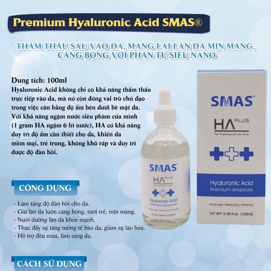 [HÀNG NHẬP KHẨU] Tinh Chất Dưỡng Ẩm Làm Sáng Da SMAS HA Plus (100ml)