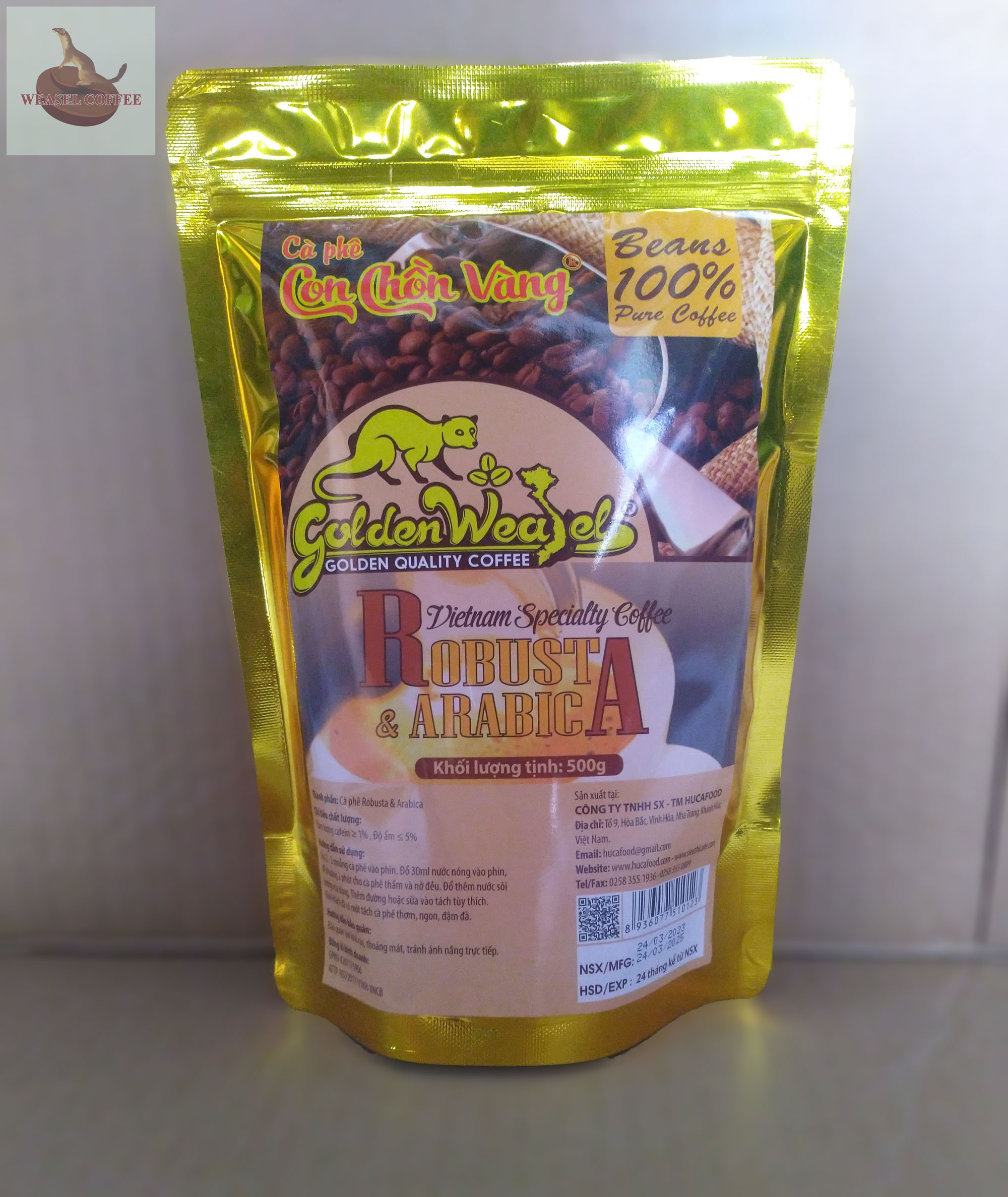 Cà Phê Arabica & Robusta - Túi Zipper 500g