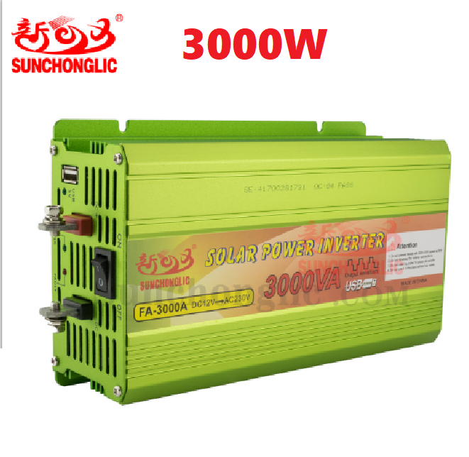 Bộ đổi điện 3000w 12v sang 220v - sunchonglic - fa-3000a.