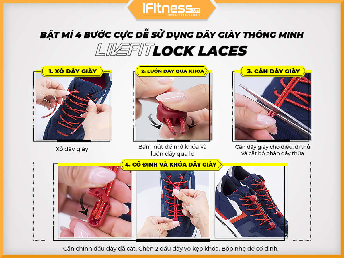 Dây giày thông minh LiveFit Lock Laces