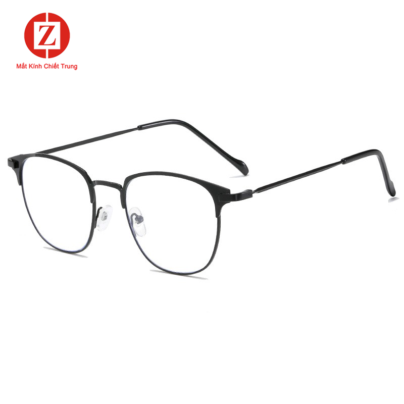 Siêu Phẩm kính 0 độ 2022 Gọng Kính Cận Retro Kim loại thiết kế hình bầu dục đẹp mắt mã T3007