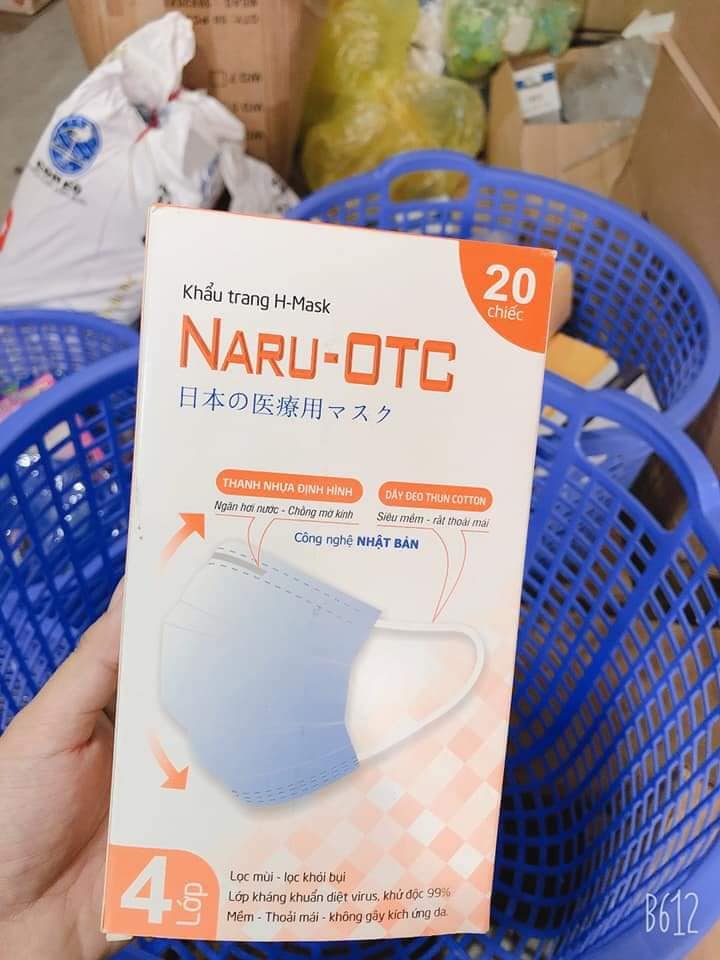 Khẩu Trang Naru 3D Quai Vải Cao Cấp