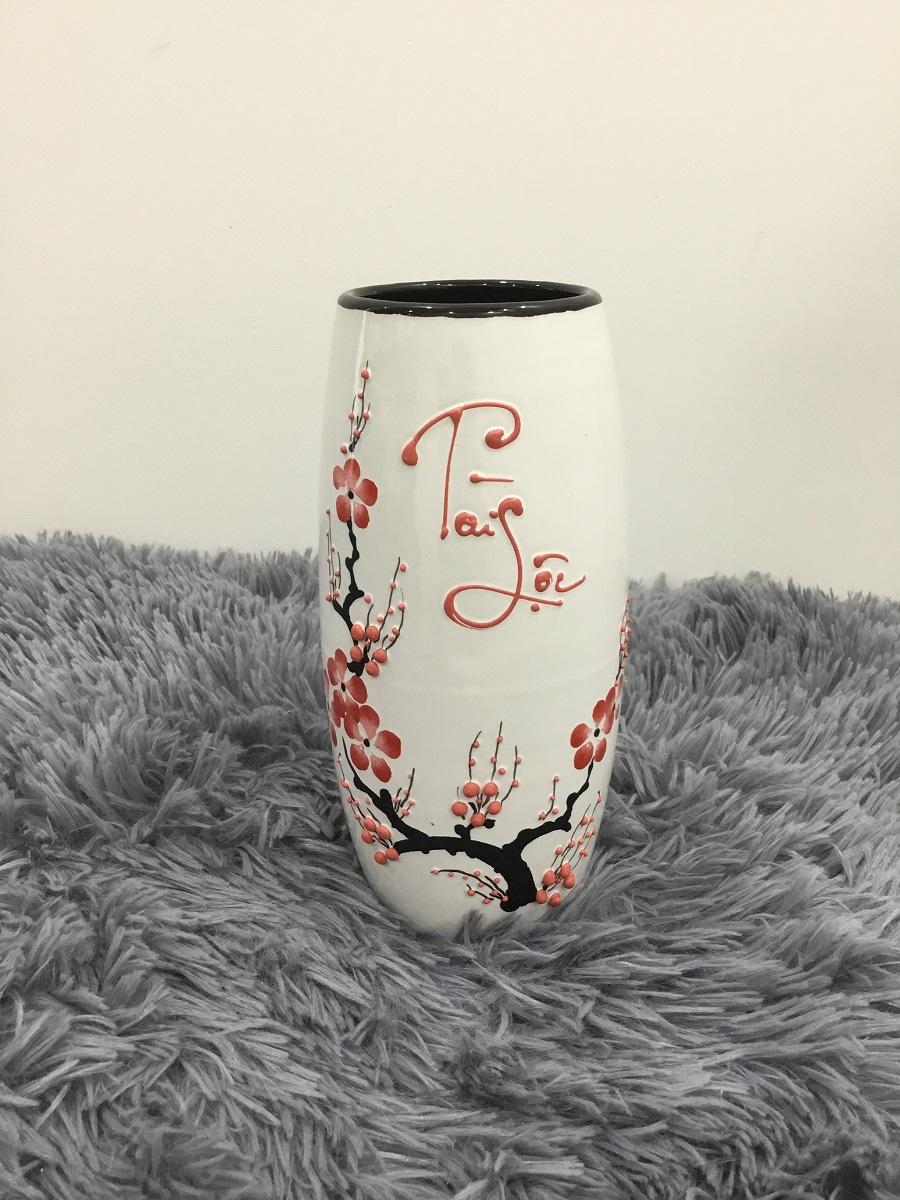 BÌNH HOA TÀI LỘC SỐ 6 - 18.5 CM - GỐM SỨ BÁT TRÀNG