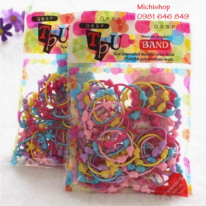 BỘ 2 TÚI DÂY BUỘC TÓC CHO BÉ (1 TÚI 50C)