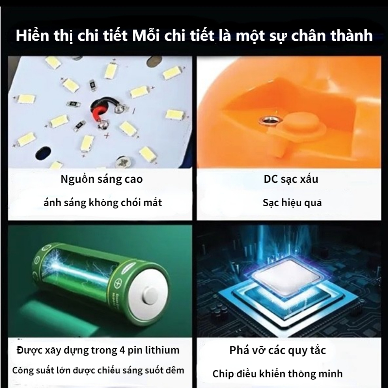 YONUO Đèn LED Bóng Đèn Không Dây Bóng Đèn Khẩn Cấp Bóng Đèn Sạc Bóng Đèn Di Động Bóng Đèn USB Đèn Cửa Hàng Đèn Cắm Trại Bóng Đèn Năng Lượng Mặt Trời, Bóng Đèn Tích Điện kháng nước