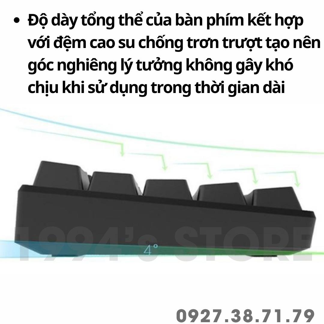 Bàn Phím Cơ RK61 Version 4.0 Limited HOTSWAP - Cáp Type C - Bluetooth 5.1 - Wireless 2.4G - Phần mềm Custom Led RGB