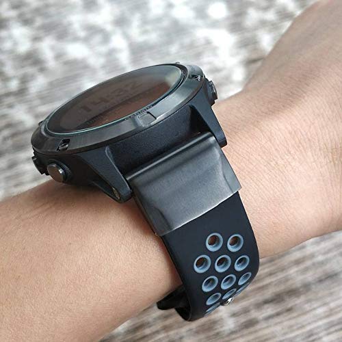 Zenia 22MM Quick Fit Dây đeo đồng hồ bằng silicon mềm thoáng khí cho Garmin Instinct 3 45mm AMOLED Crossover Solar Tactical Camo MARQ Tactix Descent G1 G2 Epix Gen 2 Fenix 8 E 7 6 Pro 5 Plus D2 Mach 1 Delta Quatix Approach S70 47mm S62/S60 Amazfit Falcon