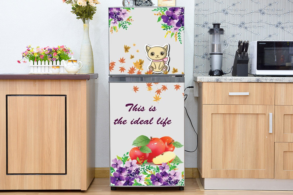 [HCM]Decal dán trang trí tủ lạnh - Ideal - Chất liệu cao cấp