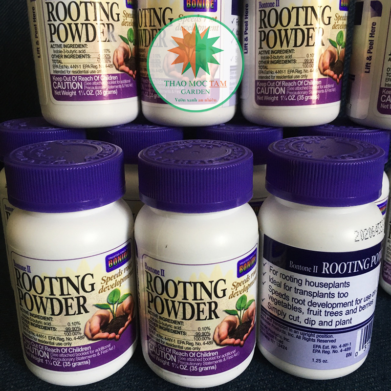Bột kích rễ ROOTING POWDER chuẩn Mỹ - Bột kích rễ giâm chiết cành hoa lan, hoa hồng và các giống cây trồng
