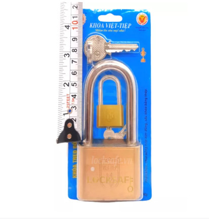 Ổ khóa bấm việt tiệp càng dài đồng thau 50mm-01524 , 60mm-01624, 50mm-01528 chính hãng cao cấp
