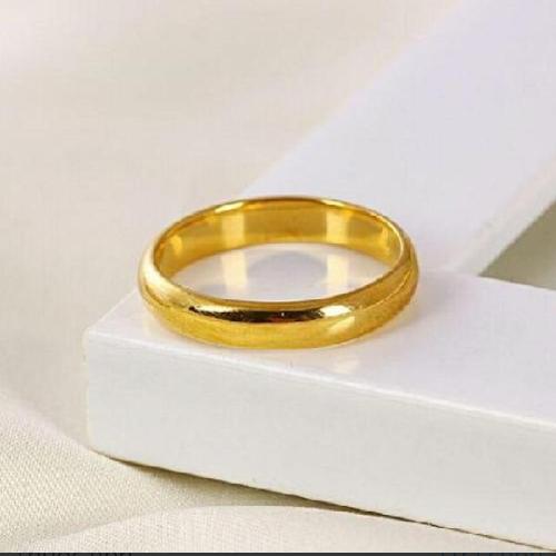 Nhẫn trơn 2 chỉ mạ vàng khắc 9999 không đen