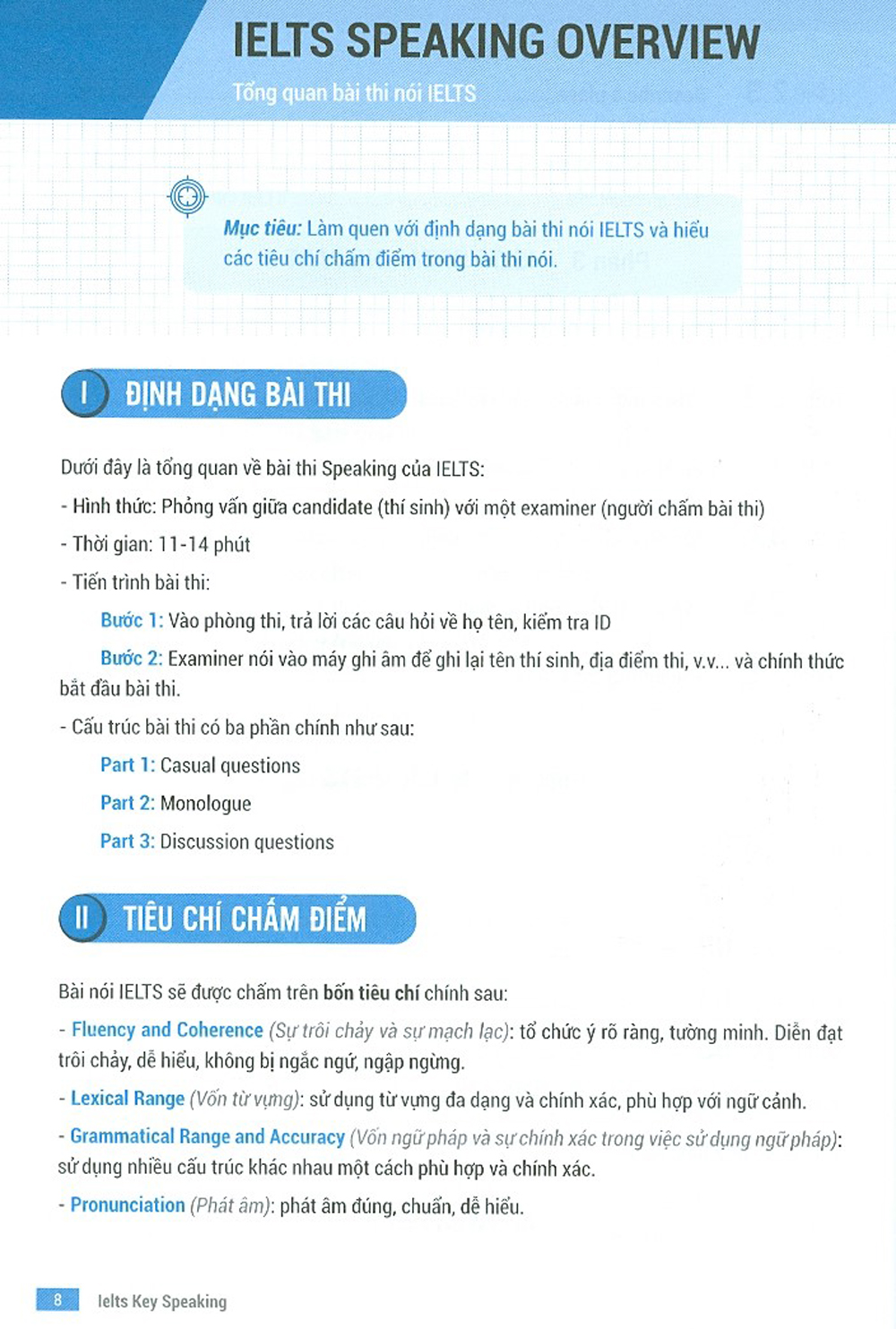 IETLS Key Speaking - Công Thức Học Nhanh IETLS - Speaking Part 1 2 3