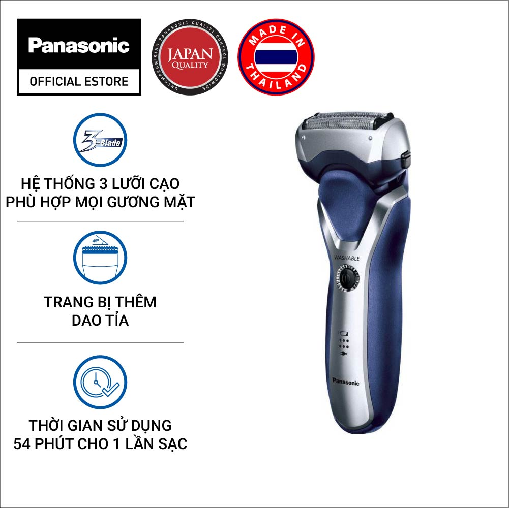 BÁO GIÁ MÁY CHĂM SÓC DA PANASONIC ST86 | Shopee Lazada Sendo Tiki mới nhất 74 Máy Cạo Râu 3 Lưỡi Panasonic ES-RT36-S451 - Trục Linh Hoạt - Lưỡi Cắt Hình Cung An Toàn Cho Da - Thiết Kế Hiện Đại - Bảo Hành Chính Hãng 12 tháng