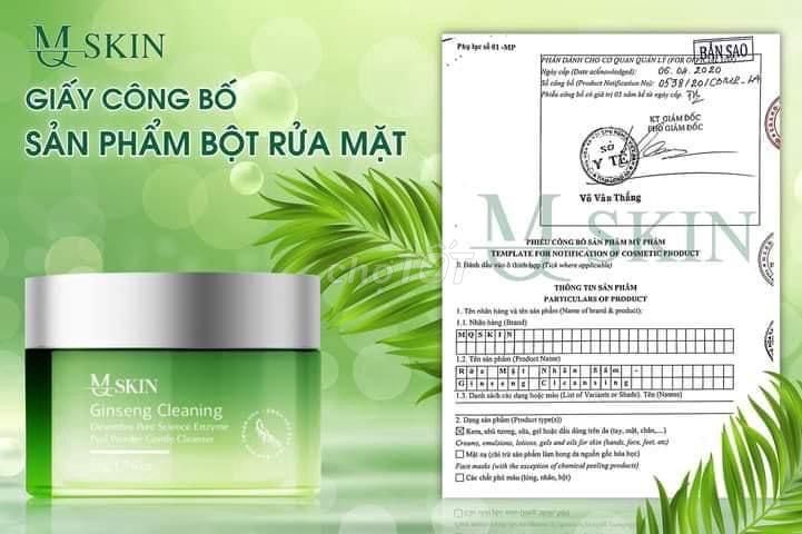 Bột Sữa Rửa Mặt Nhân Sâm MQSkin