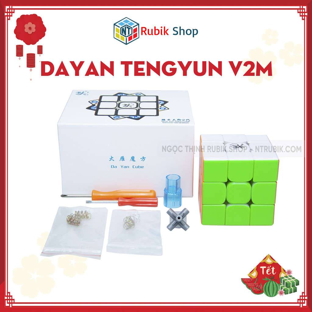 [Siêu Hot] 3x3x3 Rubik Dayan Tengyun V2 M Stickerless (Dayan New Flaship) (Dayan New Flaship)