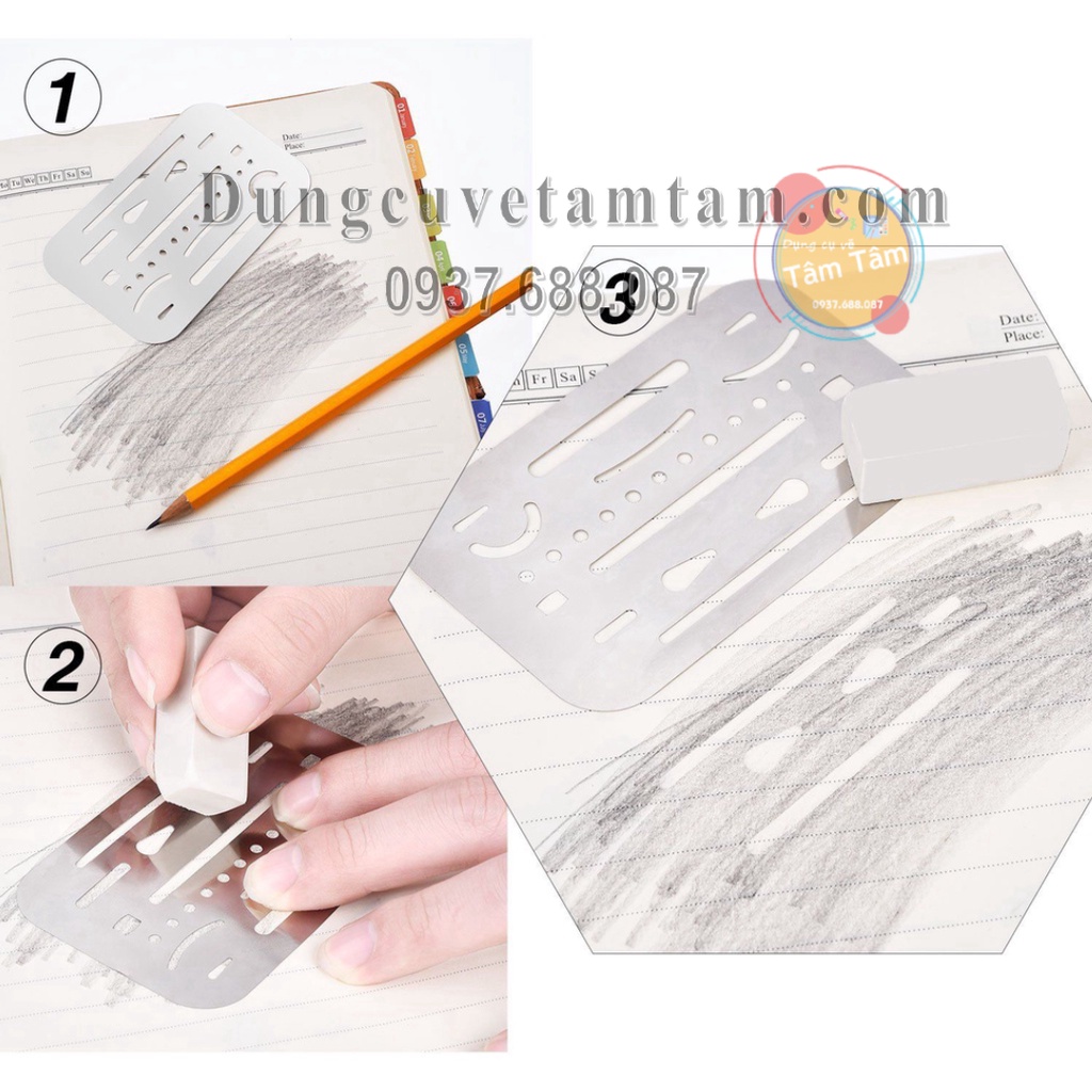 Thước Che Tẩy - Erasing Shield - Thước Chắn tẩy