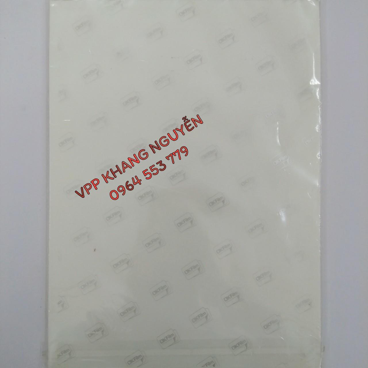Nhựa Ép Plastic Khổ A4 - 37Mic (Loại Mỏng) - Xấp 100 Tờ
