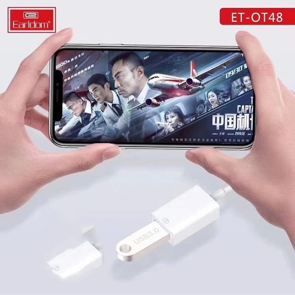 Rắc chuyển đổi Jack OTG cho Iphone, Ipad sang Usb Earldom OT48