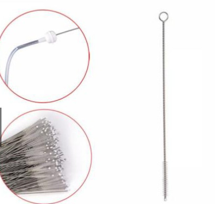 Que chổi cọ dây hút bình sữa, hút mũi cho bé bằng inox