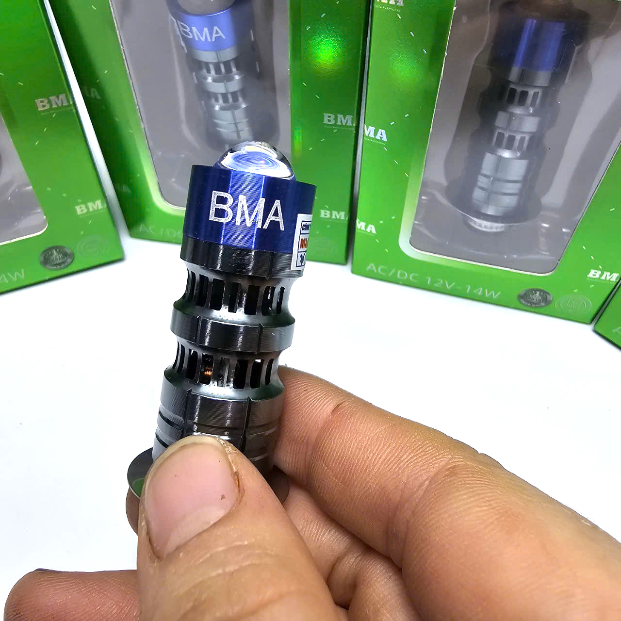 Đèn Pha Bi Cầu Chân M5 Hàng BMA Loại Tốt [ Cos Vàng - Pha Trắng ]