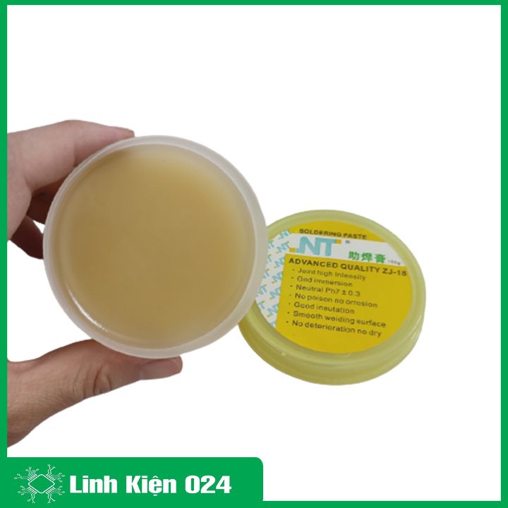 Mỡ hàn thiếc Soldering Flux Paste ZJ-18 hỗ trợ hàn mạch khối lượng thực 10g / 100g màu mỡ trắng, vàng