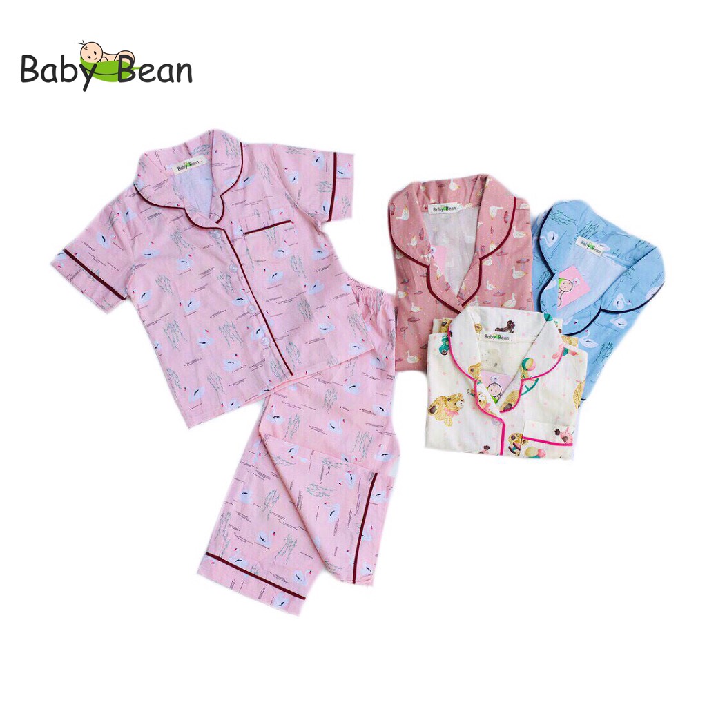Bộ Đồ Cotton Pyjama Bé Gái BabyBean