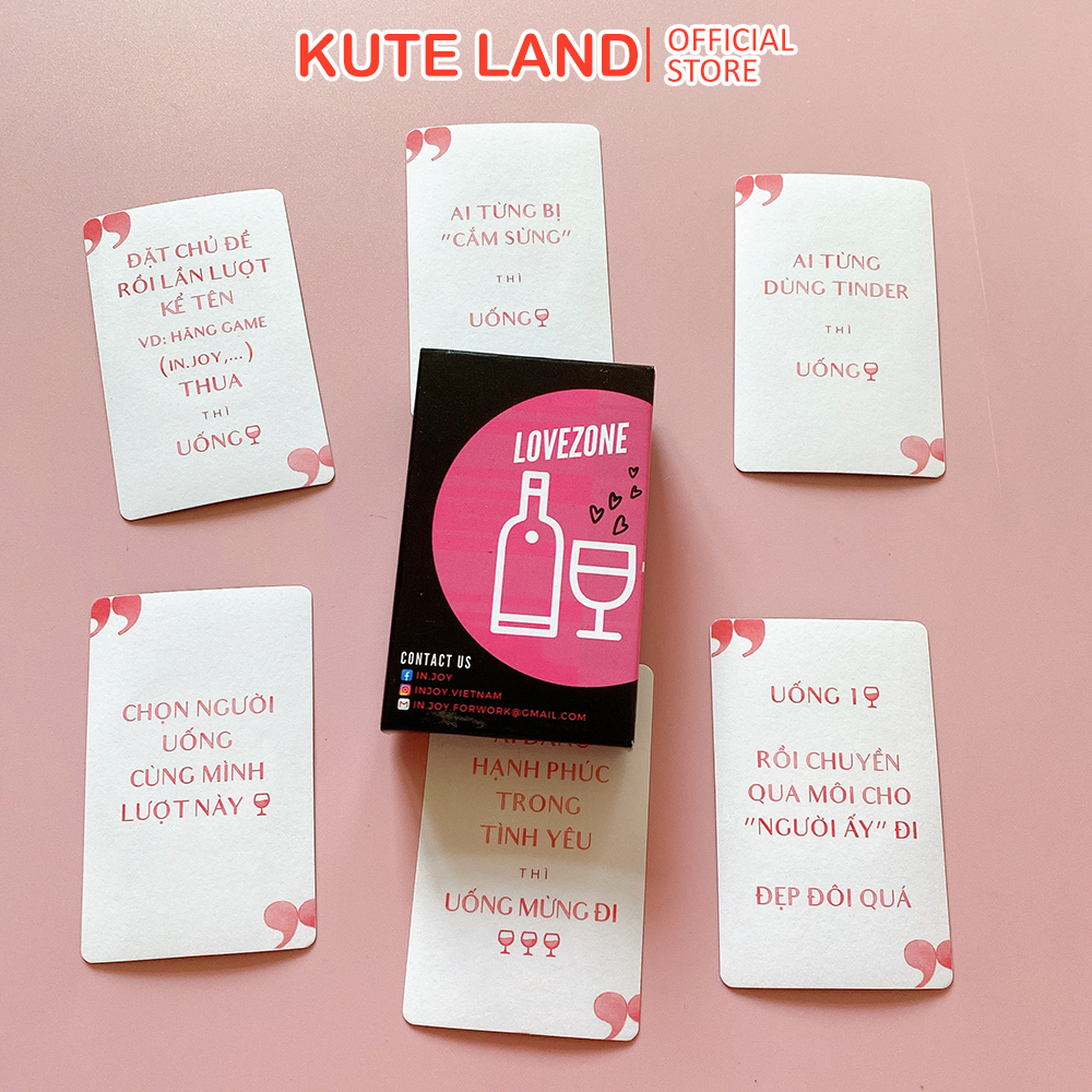 Bộ Bài Say Say Love Zone 50 Lá Tình Yêu Ngọt Ngào Drinking Game Không Thể Thiếu Trong Mọi Buổi Hẹn Hò Với Crush