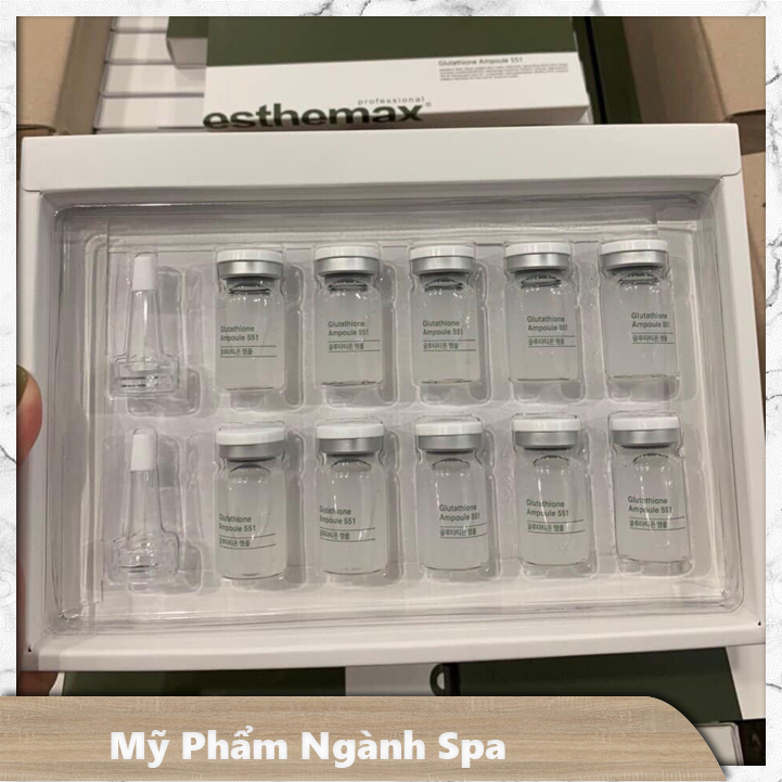 Tinh chất trắng da Esthemax Glutathione Ampoule 551 - Dưỡng trắng da siêu  nhanh mờ thâm nám xóa nhăn Glutathione Ampoule Cho Mọi Loại Da - Lazada