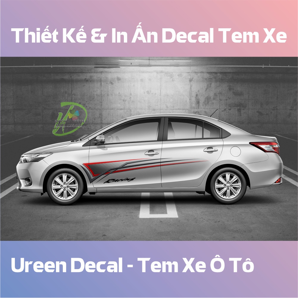 Decal Tem Xe VIOS Mẫu 004