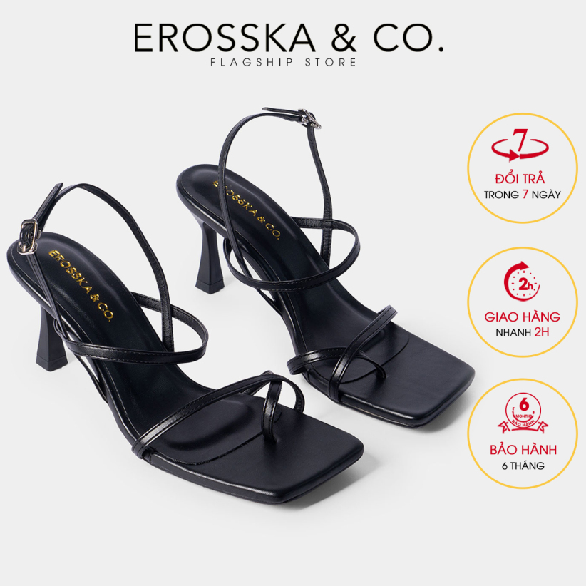 Giày cao gót Erosska thời trang phối dây gót nhọn kiểu dáng xỏ ngón cao 7cm BM004 (BA) giá rẻ