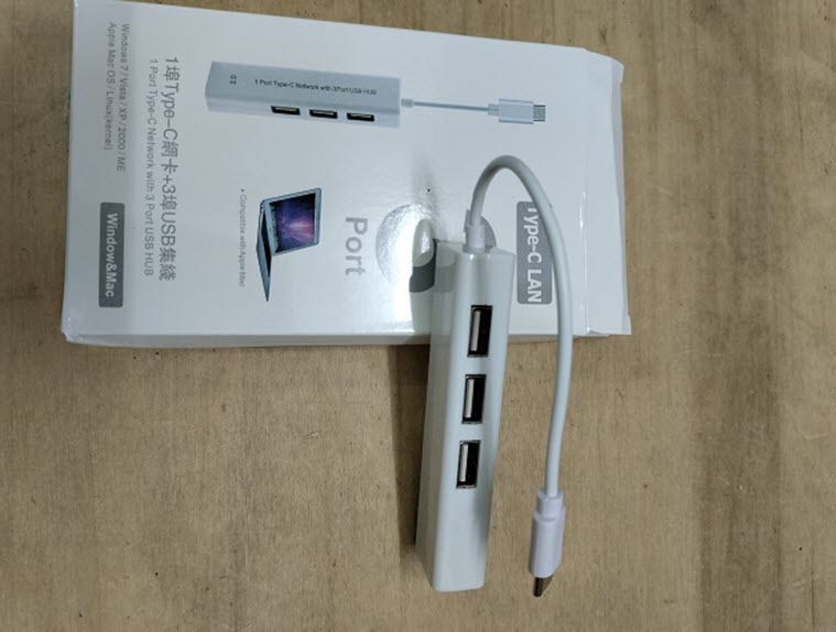 CÁP TYPE C RA 3 CỔNG USB VÀ CỔNG LAN RJ45 ETHERNET ADAPTER TẶNG 1 ĐÈN LED