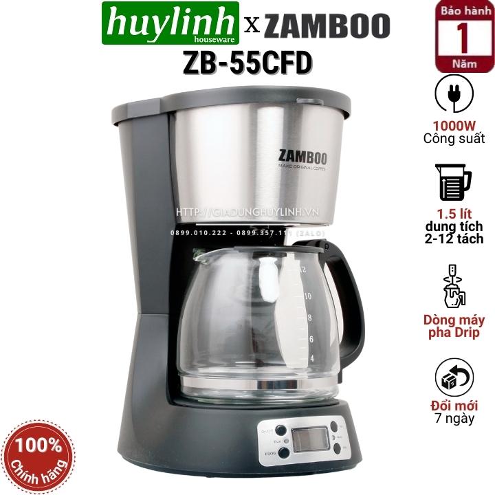 Máy pha cà phê drip zamboo zb-55cfd - 1.5 lít