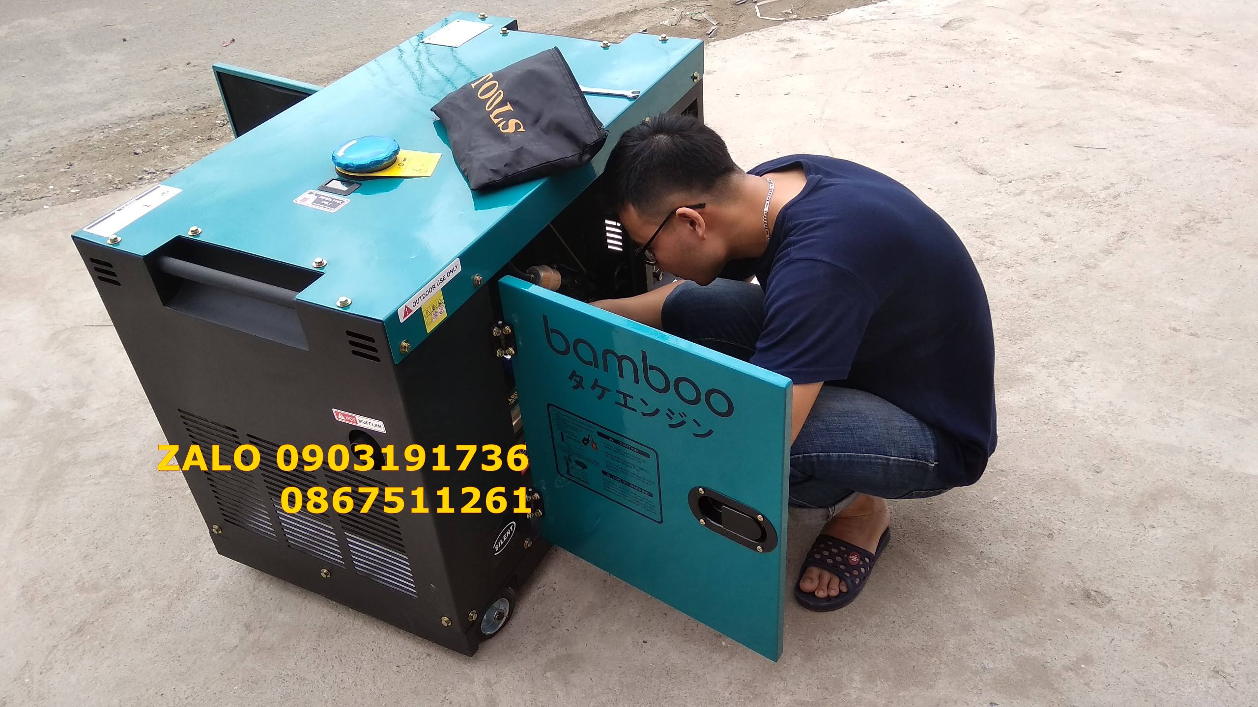 Máy phát điện chạy dầu Bamboo 7800ET chính hãng