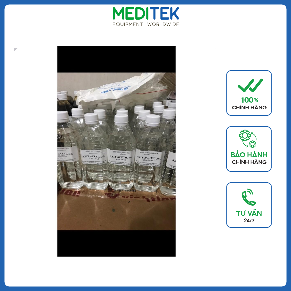 Dung dịch Axit Acetic 3%, Chai/500ml