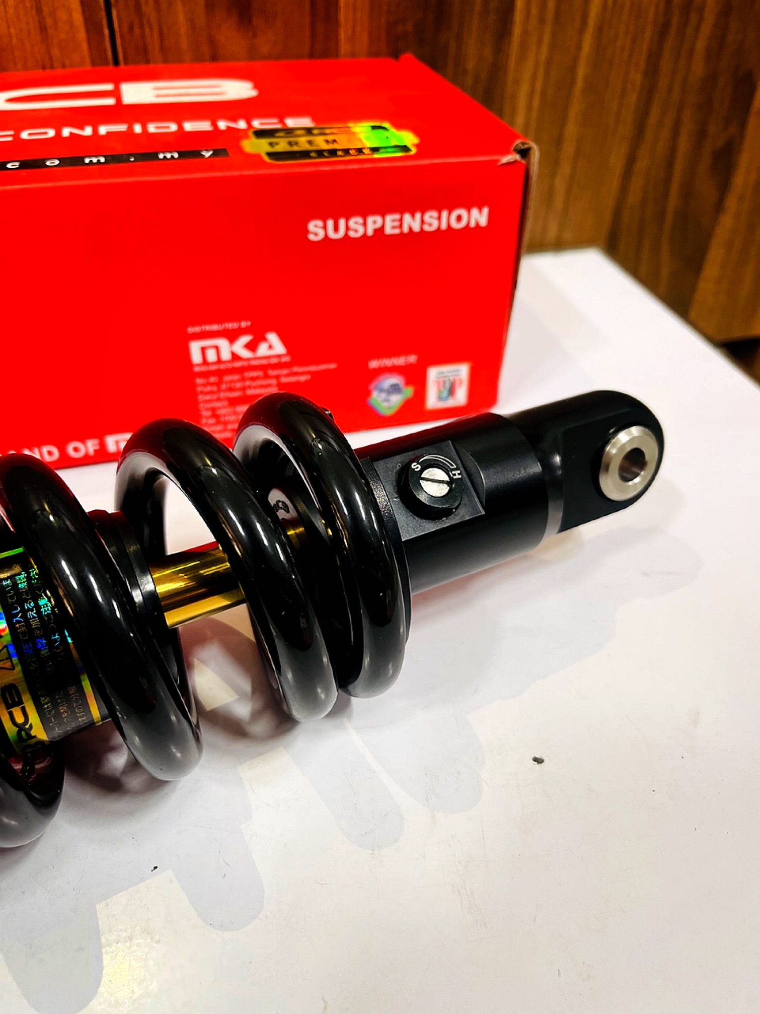 Phuộc RCB Raider / Satria ( Mẫu S2 Đen Ty Vàng ) Có Tăng Chỉnh