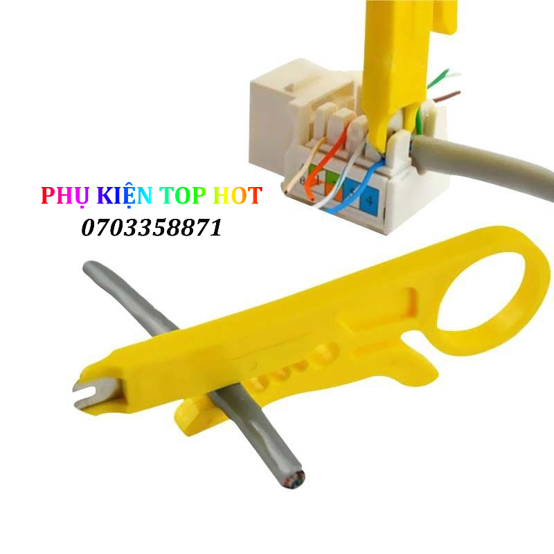 Dao tuốt vỏ nhấn dây cáp mạng