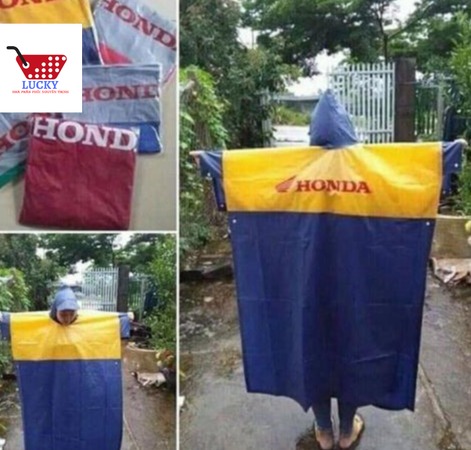 Combo 2 Áo mưa Honda cánh dơi nhựa dẻo PVC to dày dành chpo người lớn