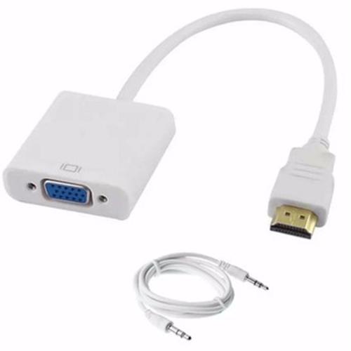 Adapter Chuyển Đổi Hdmi Ra Vga Có Jack Audio + Tặng Kèm Jack Nối 3.5mm