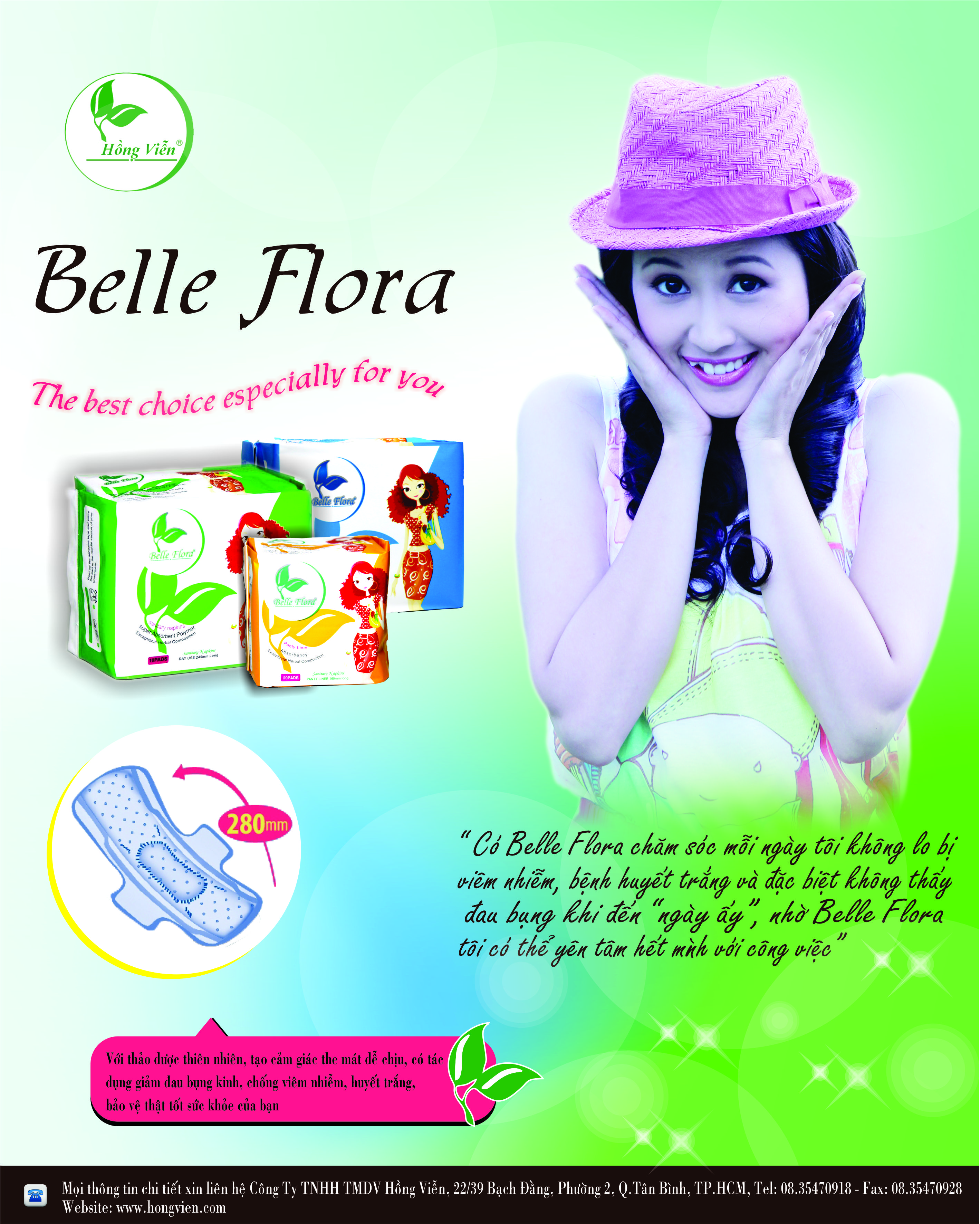 Bộ 4 gói BVS ban ngày lưới BELLE FLORA