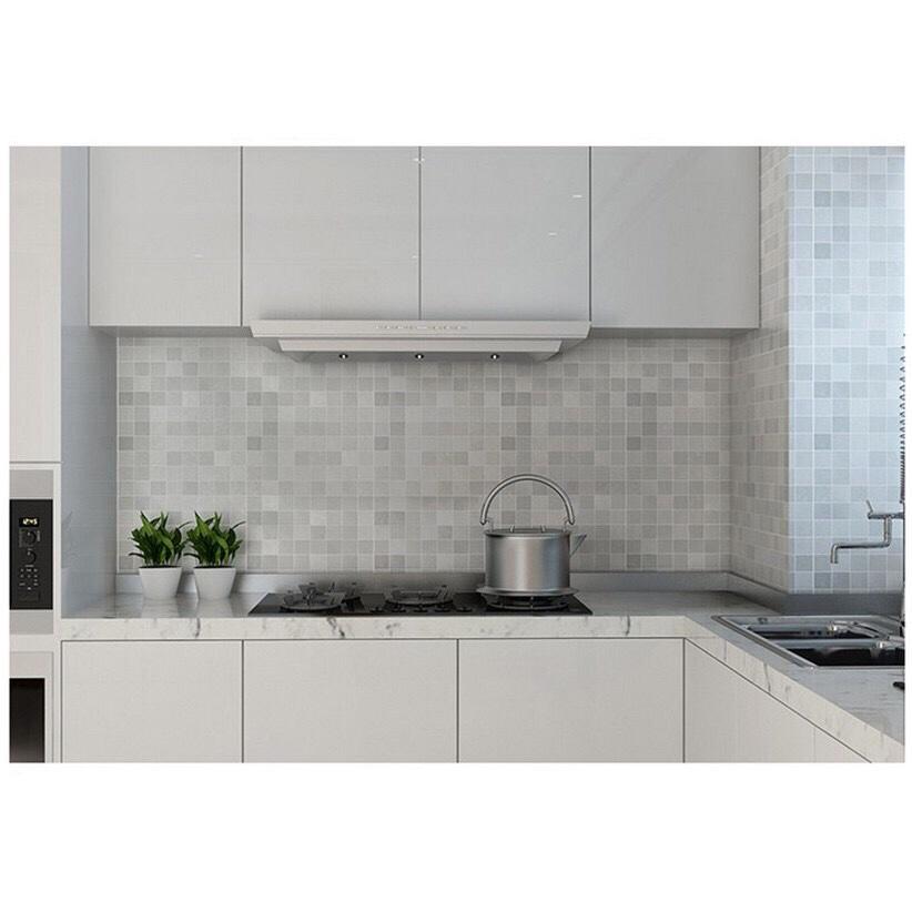 5 Mét Decal Dán Bếp 60Cm Rộng Tráng Nhôm Chịu Nhiệt Có Keo - caro vuông nhỏ PBOO1