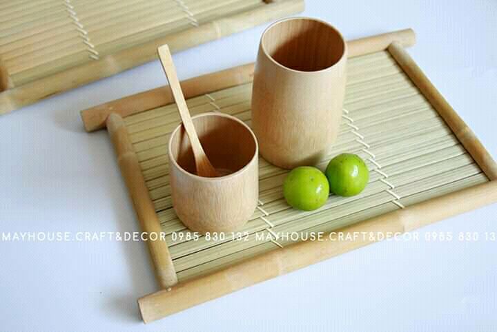 Khay bưng bê bằng tre