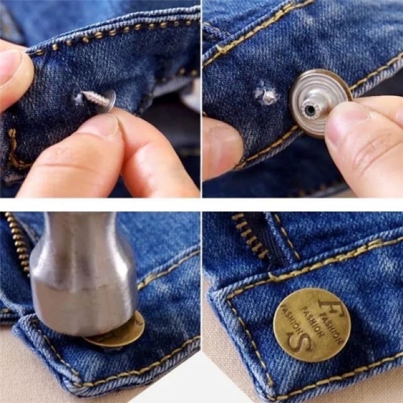 5 Bộ Nút Jean đóng kích thước 1,7cm