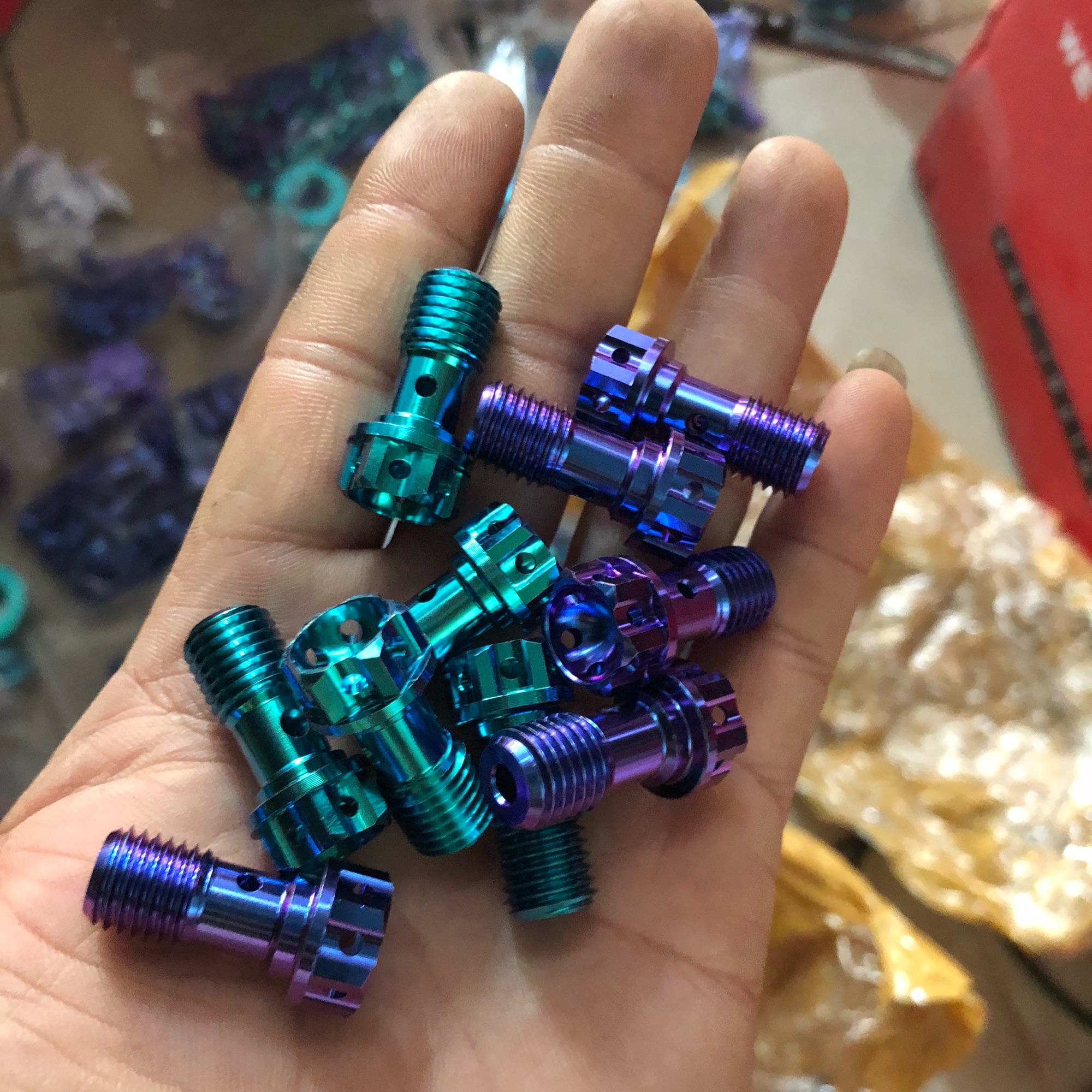 Ốc dầu heo thắng TITAN GR5 cho các loại xe " đầu Probolt "