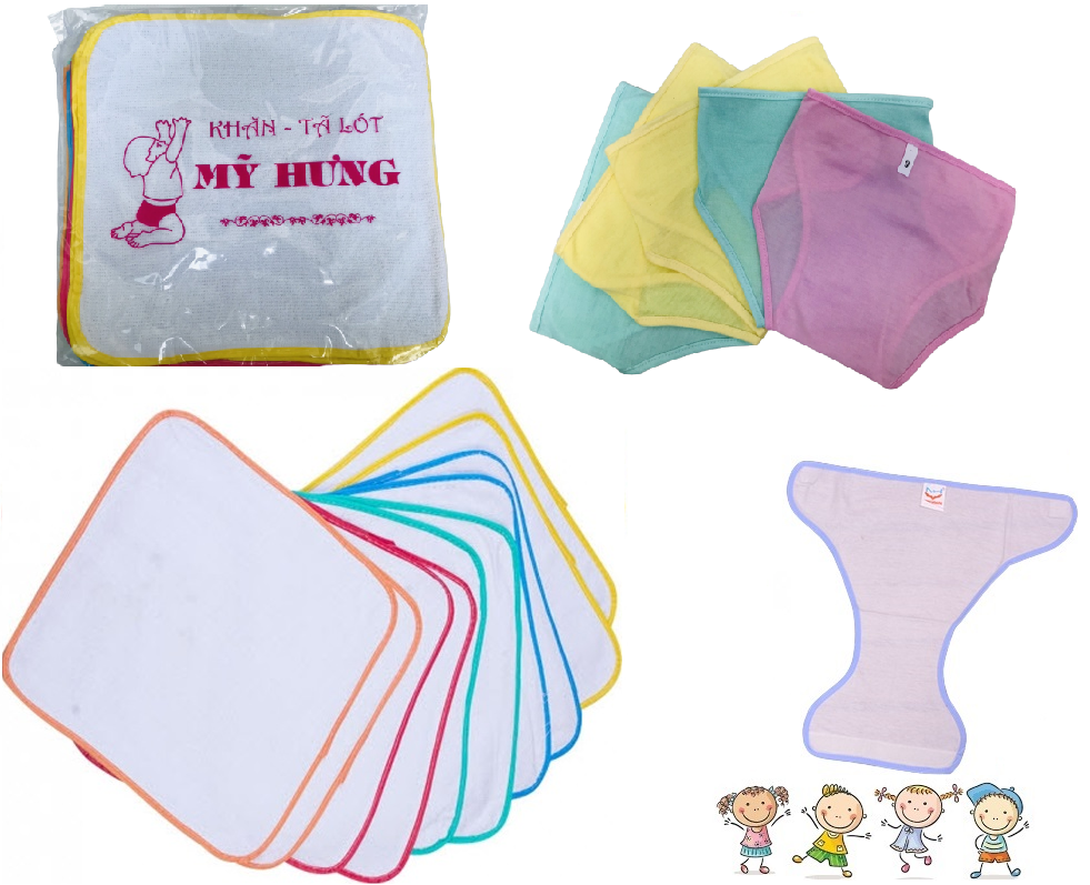 [TẶNG VÒNG DÂU TẰM] Combo 60 Món Đồ Dùng cotton Cho Bé Sơ Sinh( 5 áo cotton + 5 nón + 10 tã dán + 10 tã lót + 10 khăn sữa + 10 cặp bao tay + 10 cặp bao chân)
